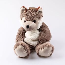 02003073-00 Плюшевый рюкзак Волчонок для универсальные серый фото №2