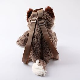 02003073-00 Плюшевый рюкзак Волчонок для универсальные серый фото №3