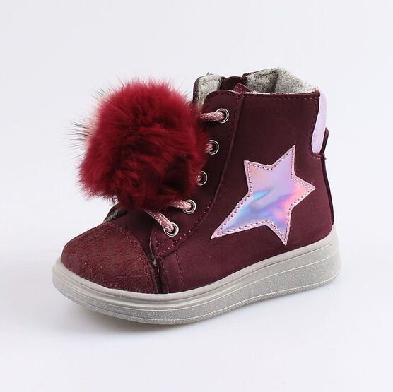 152249-31 Ботинки для девочки бордовый