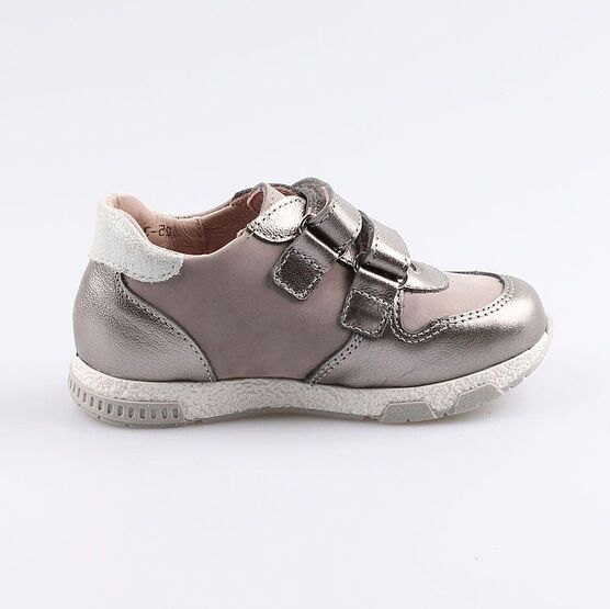 332120-23 Полуботинки для девочки сер-срб фото №2