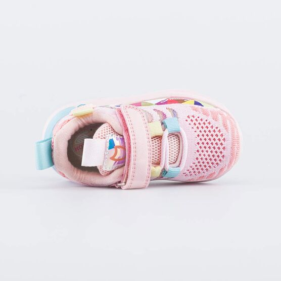 144202-11 Кроссовки для девочки из вязаного текстиля для девочки розовый фото №4