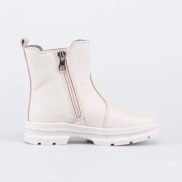 362113-32 Сапожки-челси на байковой подкладке для девочки бежевый фото №2