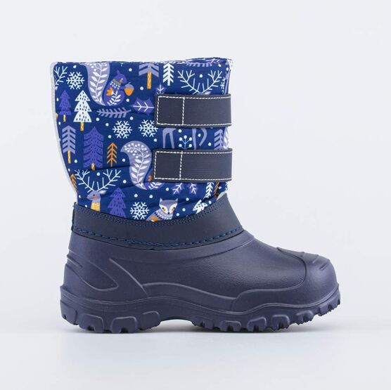 464081-41 Сноубутсы на липучках Зимний лес для мальчики син-цве фото №2