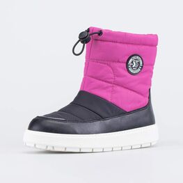 664147-41 Укороченные сапожки-дутики для девочки фуксия