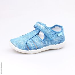 421026-14 Сандалии текстильные для мальчики светло-синий