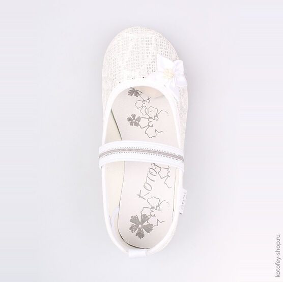 531042-71 Текстильная обувь для девочки белый фото №4