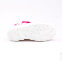 421010-13 Босоножки текстильные для девочки фук-бел фото №3