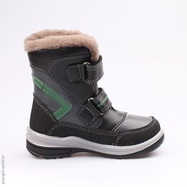 252123-52 Сапожки для мальчики сер-зел фото №2