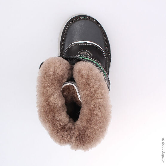 252123-52 Сапожки для мальчики сер-зел фото №4