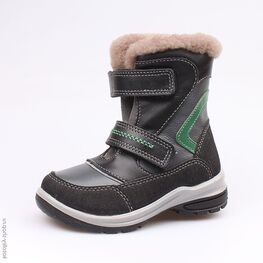 252123-52 Сапожки для мальчики сер-зел