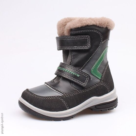 252123-52 Сапожки для мальчики сер-зел