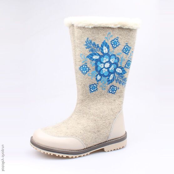 667023-41 Валенки для девочки серый