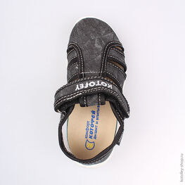 421026-15 Сандалии текстильные для мальчики черный фото №4