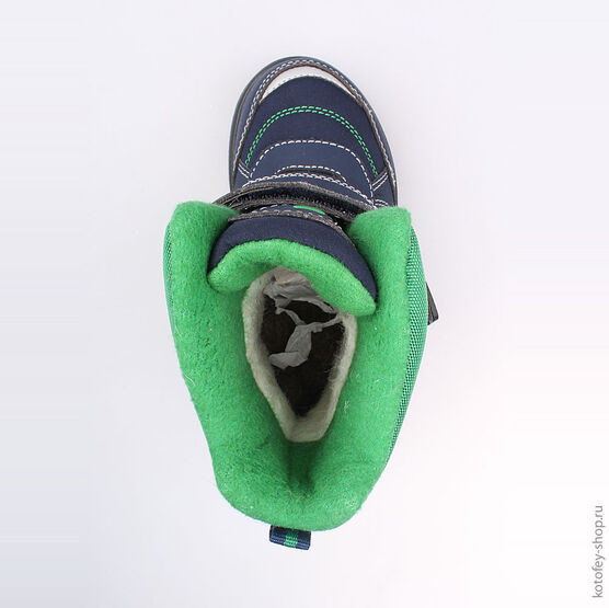 454979-41 Мембранные ботинки для мальчики син-зел фото №4