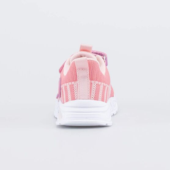 344419-14 Текстильные кроссовки на липучке для девочки розовый фото №5