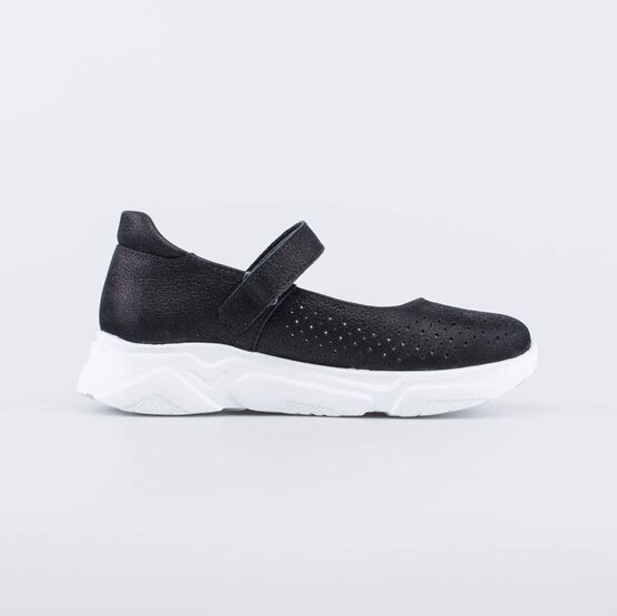 532291-21 Школьные кожаные туфли для девочки для девочки черный фото №2