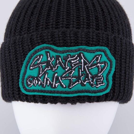 07711971-40 Шапка детская с отворотом черный для мальчики черный фото №4