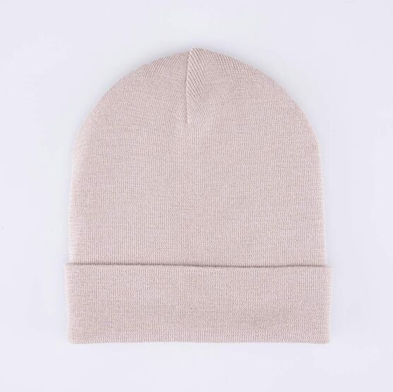 07811409-40 Шапка с отворотом детская бежевый для девочки бежевый