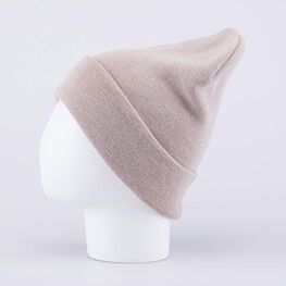 07811409-40 Шапка с отворотом детская бежевый для девочки бежевый фото №3