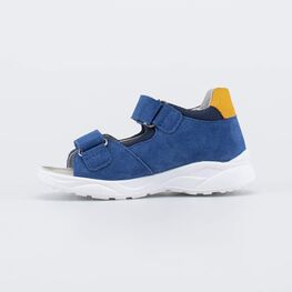 322192-23 Кожаные сандалии для мальчика Синий для мальчики синий + желтый фото №2