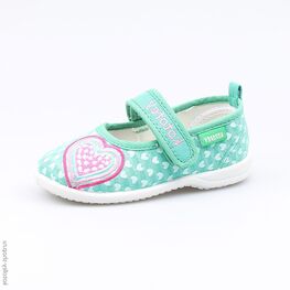 131120-11 Текстильная обувь для девочки бирюзовый