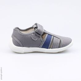 421020-13 Сандалии текстильные для мальчики сер-син фото №2
