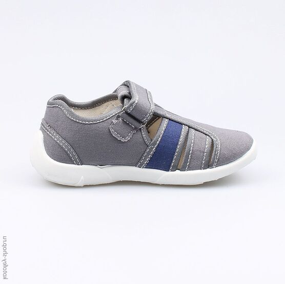 421020-13 Сандалии текстильные для мальчики сер-син фото №2