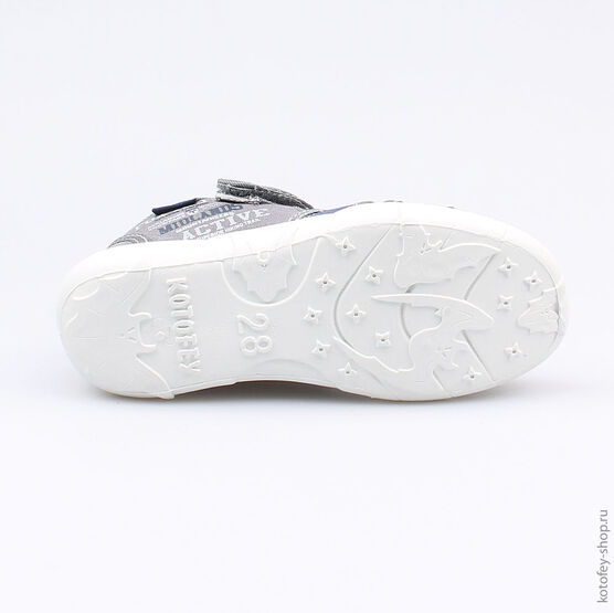 421020-13 Сандалии текстильные для мальчики сер-син фото №3