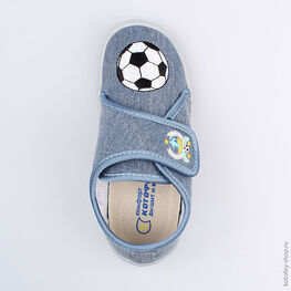 431066-17 Текстильная обувь для мальчики голубой фото №4