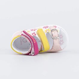 022135-27 Сандалии для первых шагов Цветы для девочки белый фото №4