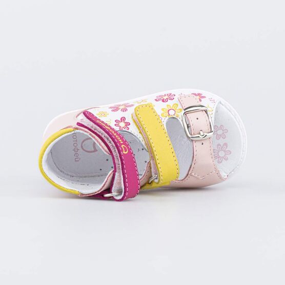 022135-27 Сандалии для первых шагов Цветы для девочки белый фото №4