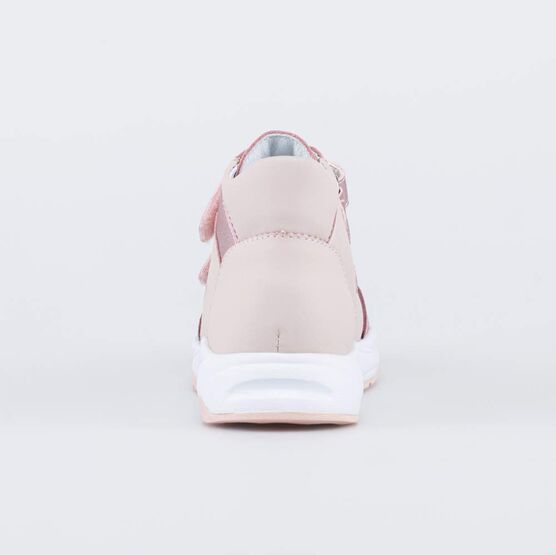 352380-22 Кожаные ботинки на липучках для девочки розовый фото №5