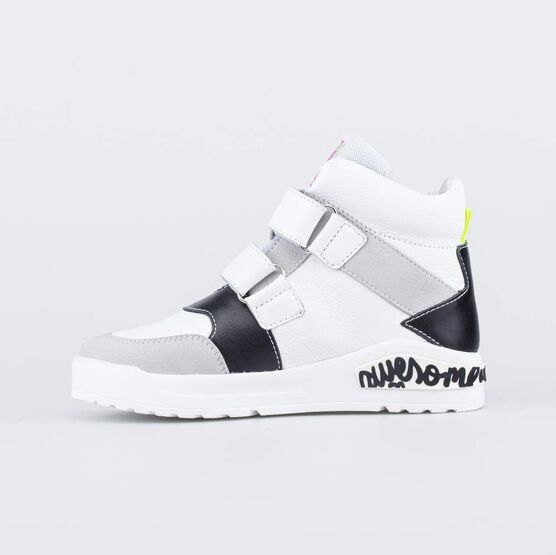 552312-22 Кожаные ботинки на липучках для девочки разноцветный фото №2