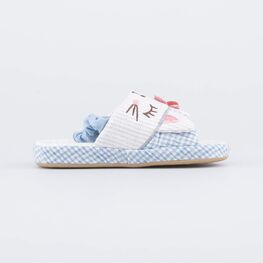 331287-11 Домашние детские тапочки Милая кошечка для девочки голубой фото №2