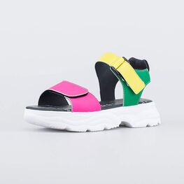 623028-21 Яркие летние сандалии для девочки разноцветный