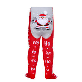 07032358-40 Колготки детские Дед мороз в сугробе для универсальные красный фото №2