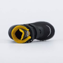552299-32 Неубиваемые ботинки для мальчика для мальчики черный + желтый фото №4