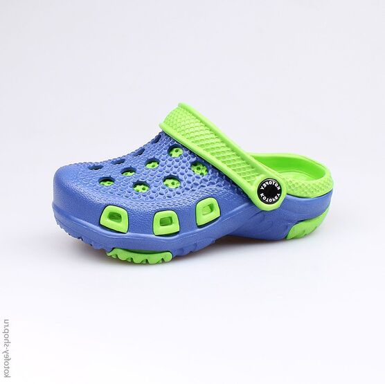 325038-01 Пляжная обувь сине-салатовая для мальчики син-сал
