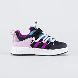 644482-72 Яркие кроссовки с Softshell для девочки чер-фук фото №2