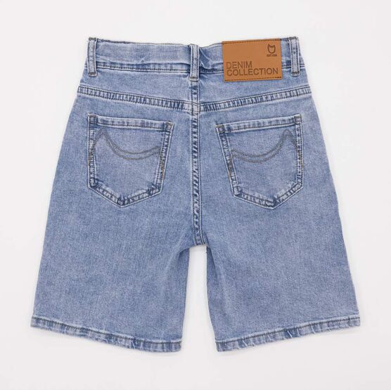 07762042-40 Прямые шорты для мальчика джинс для мальчики синий фото №2