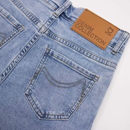 07762042-40 Прямые шорты для мальчика джинс для мальчики синий фото №3