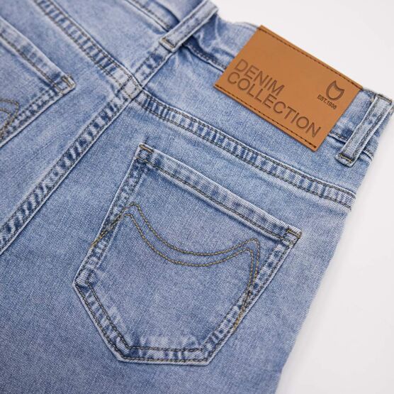 07762042-40 Прямые шорты для мальчика джинс для мальчики синий фото №3