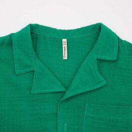 07764075-41 Костюм муслиновый рубашка + шорты зеленый для мальчики зеленый фото №4