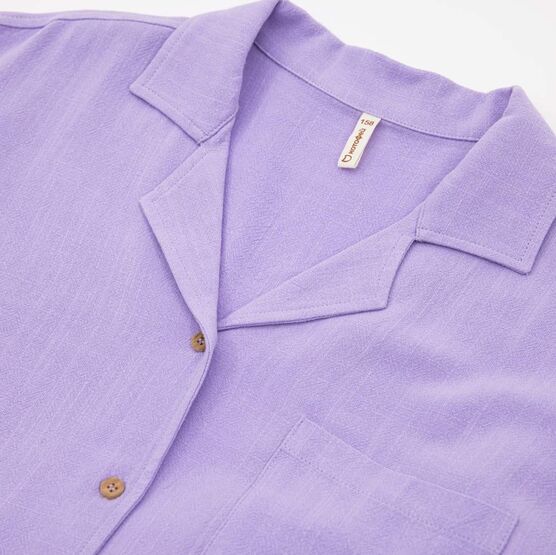 07864096-60 Летний костюм рубашка + брюки для девочки для девочки сиреневый фото №3