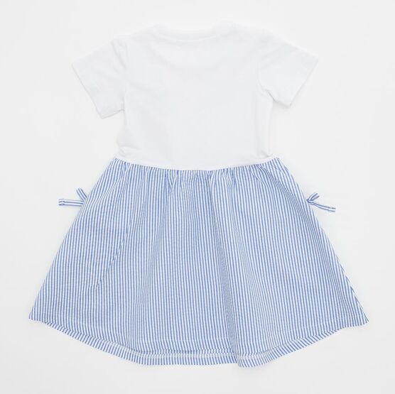 07865065-30 Детское платье на лето со съемным декором для девочки голубой,белый фото №2