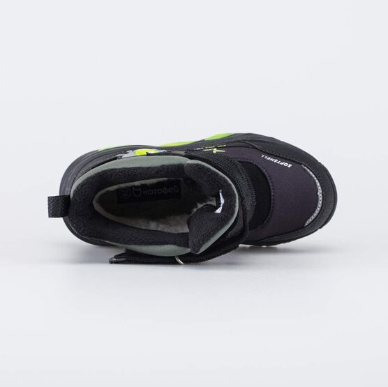 454708-41 Мембранные ботинки с LED и Softshell Космонавт для мальчики черный + оливковый фото №4