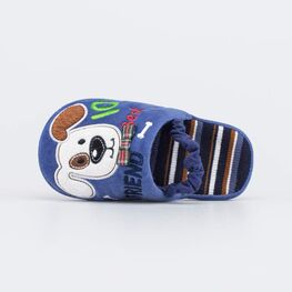 331311-11 Домашние тапочки Собачка для мальчики синий фото №4