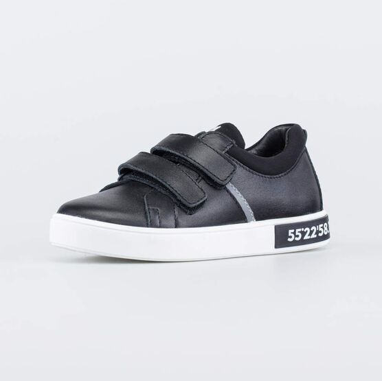 532255-21 Кожаные полуботинки для мальчика для мальчики черный