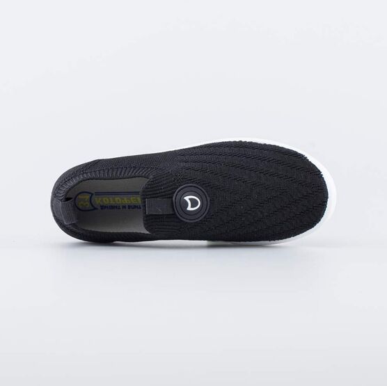 531286-12 Кеды из вязаного текстиля черный для мальчики черный фото №4