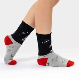 07842329-21 Носки детские махровые Космонавты для универсальные черный